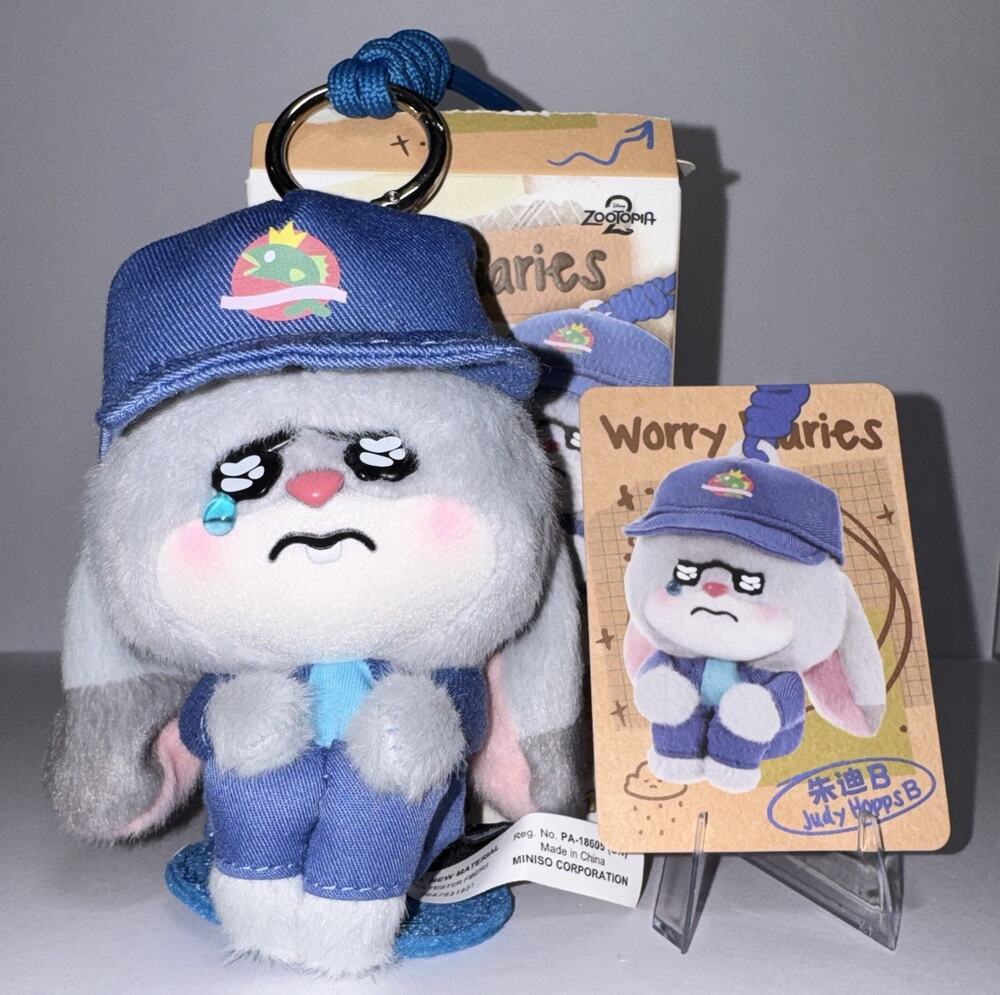 Miniso x Disney Zootopia Worry Diaries Series Vinyl Plush Confirmed JUDY HOPS B